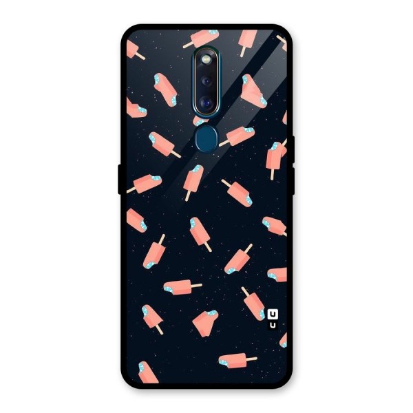 Icy Pattern Glass Back Case for Oppo F11 Pro