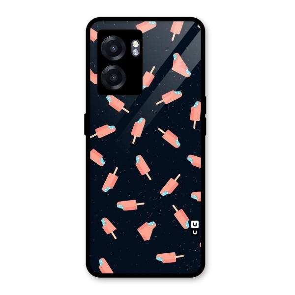 Icy Pattern Glass Back Case for Oppo K10 (5G)