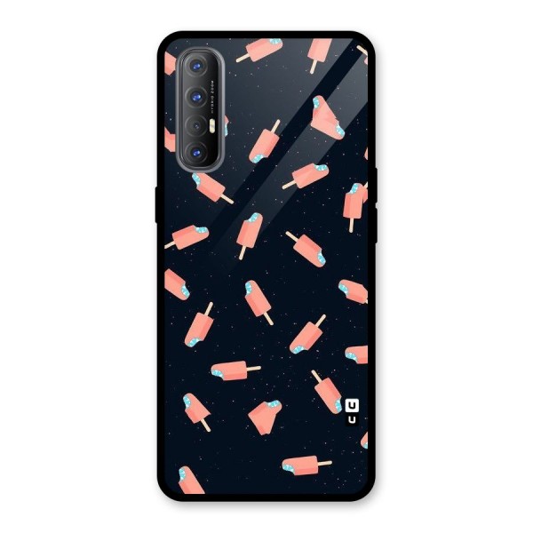 Icy Pattern Glass Back Case for Oppo Reno3 Pro