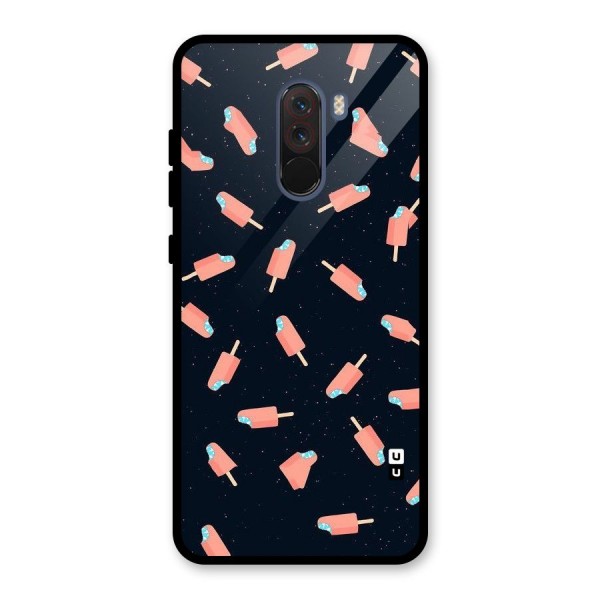 Icy Pattern Glass Back Case for Poco F1