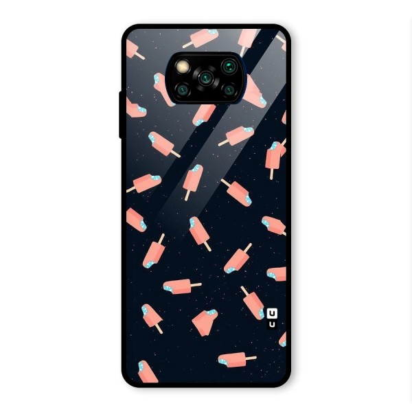 Icy Pattern Glass Back Case for Poco X3 Pro