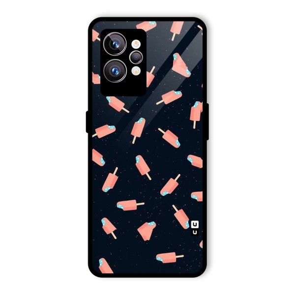 Icy Pattern Glass Back Case for Realme GT2 Pro