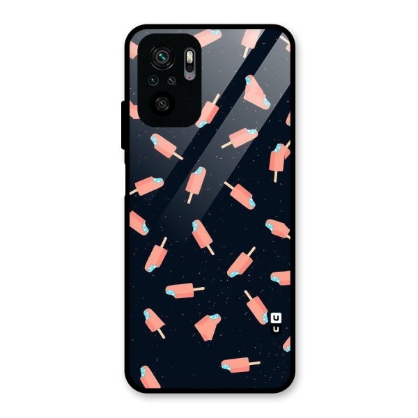 Icy Pattern Glass Back Case for Redmi Note 10