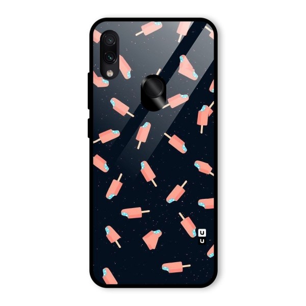 Icy Pattern Glass Back Case for Redmi Note 7S