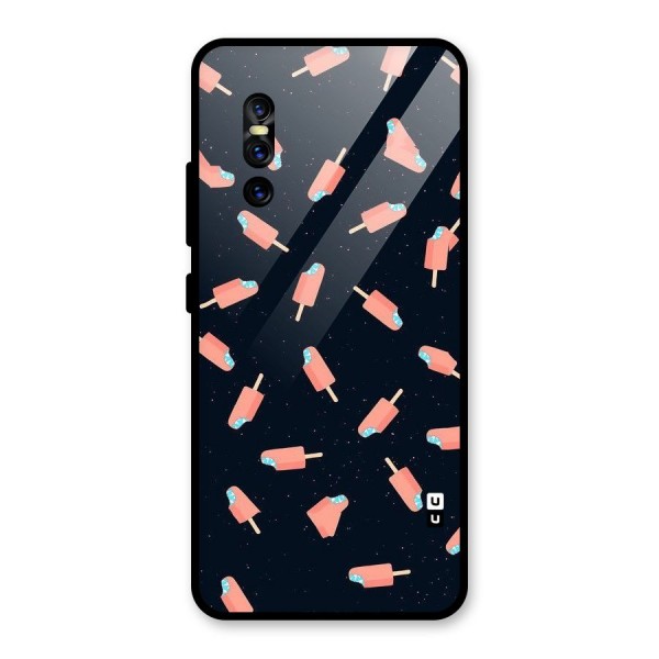 Icy Pattern Glass Back Case for Vivo V15 Pro