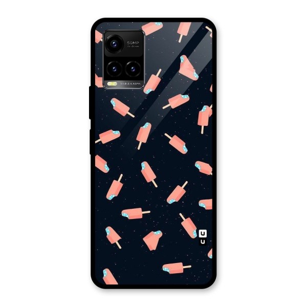 Icy Pattern Glass Back Case for Vivo Y21 2021