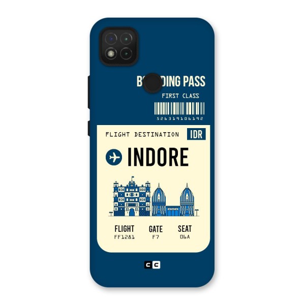 Indore Boarding Pass Back Case for Redmi 9C