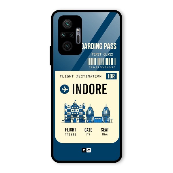 Indore Boarding Pass Glass Back Case for Redmi Note 10 Pro