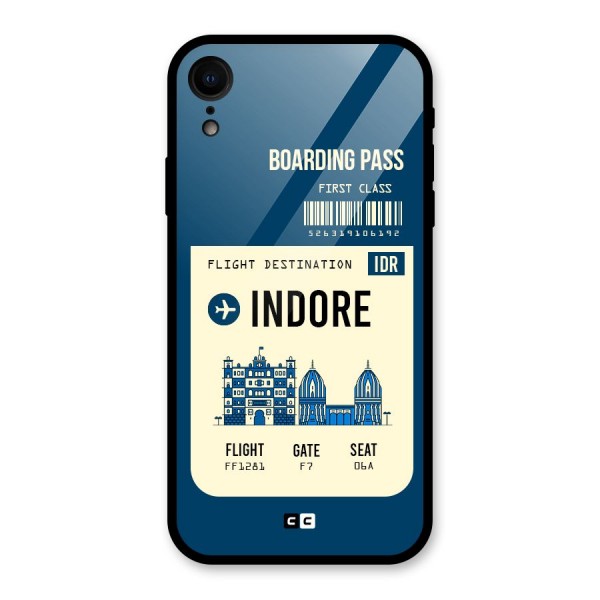 Indore Boarding Pass Glass Back Case for XR