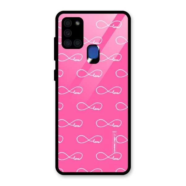 Infinity Love Glass Back Case for Galaxy A21s