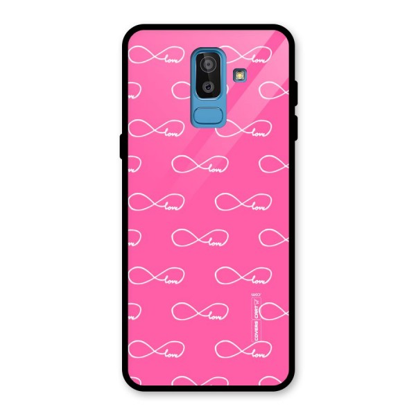 Infinity Love Glass Back Case for Galaxy J8