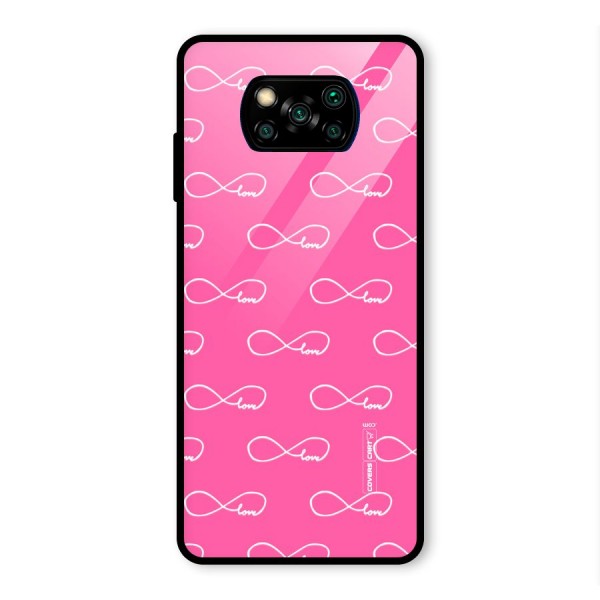 Infinity Love Glass Back Case for Poco X3 Pro