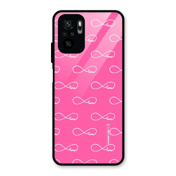 Infinity Love Glass Back Case for Redmi Note 10