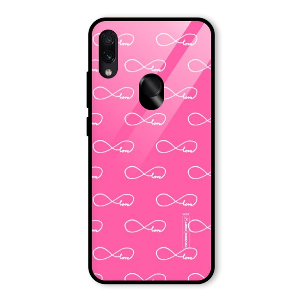 Infinity Love Glass Back Case for Redmi Note 7