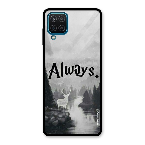 Invisible Deer Glass Back Case for Galaxy A12