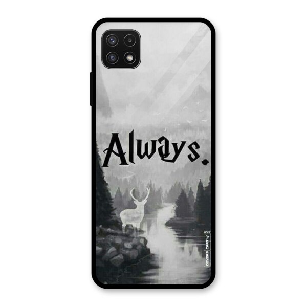 Invisible Deer Glass Back Case for Galaxy A22 5G