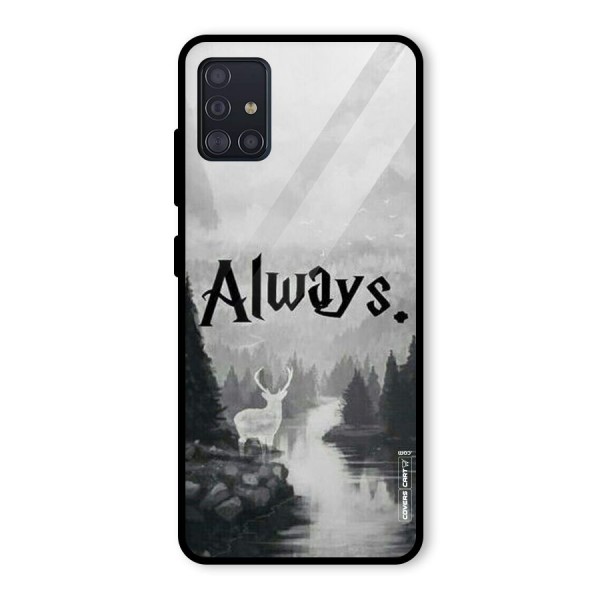 Invisible Deer Glass Back Case for Galaxy A51