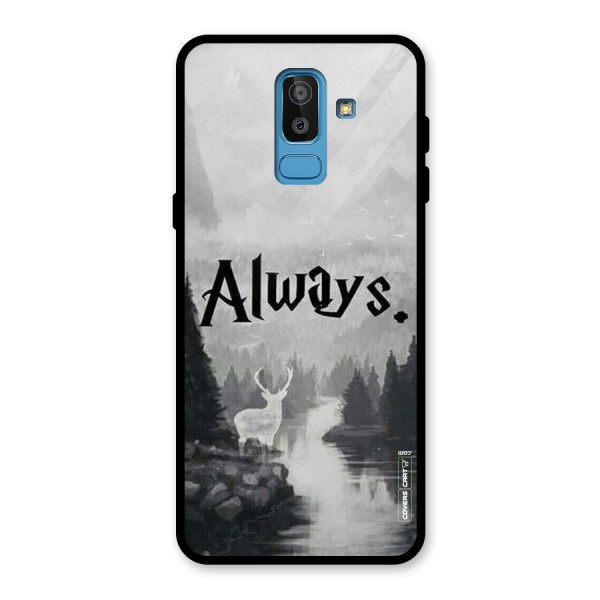 Invisible Deer Glass Back Case for Galaxy J8