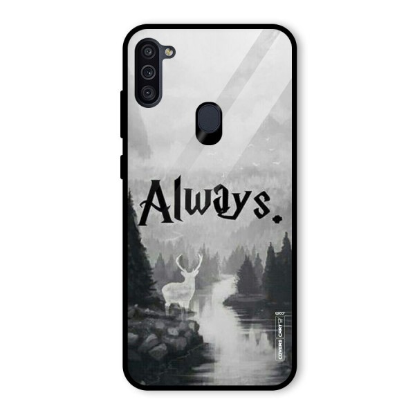 Invisible Deer Glass Back Case for Galaxy M11