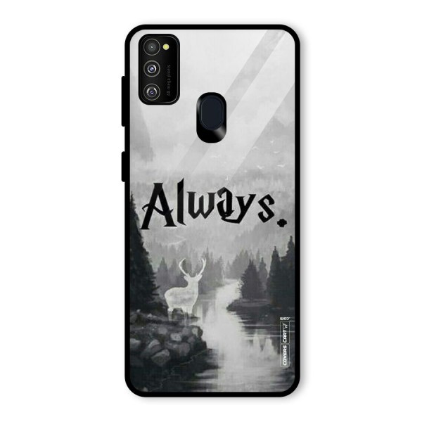 Invisible Deer Glass Back Case for Galaxy M21