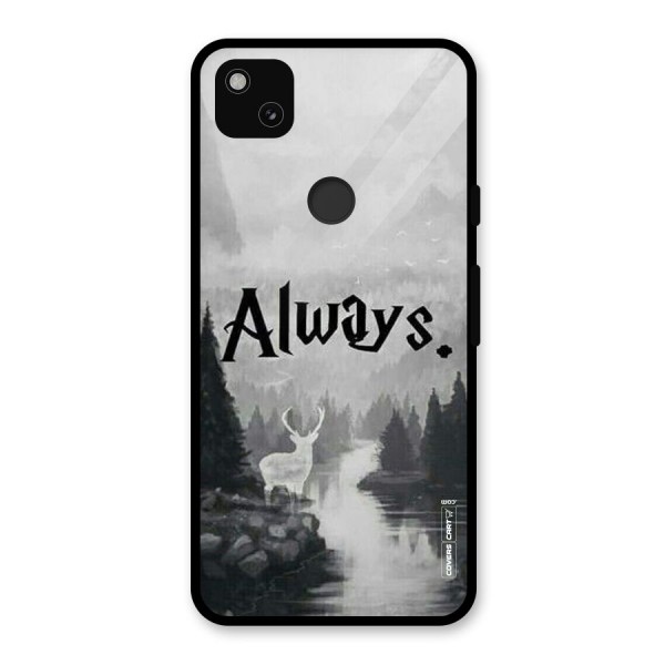 Invisible Deer Glass Back Case for Google Pixel 4a