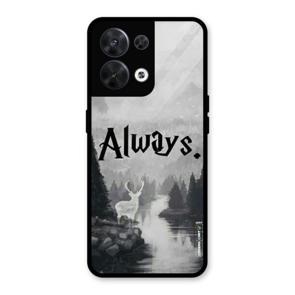 Invisible Deer Glass Back Case for Oppo Reno8 5G