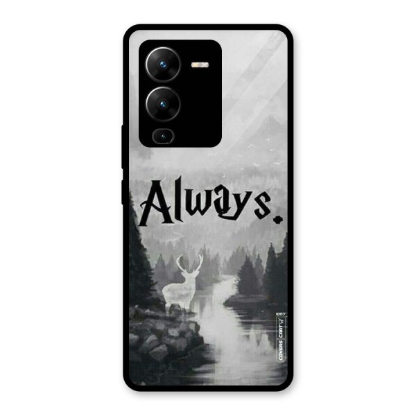 Invisible Deer Glass Back Case for Vivo V25 Pro