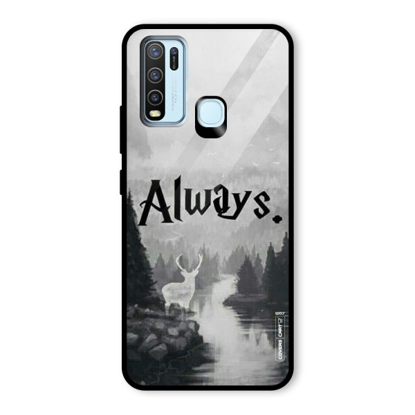 Invisible Deer Glass Back Case for Vivo Y30