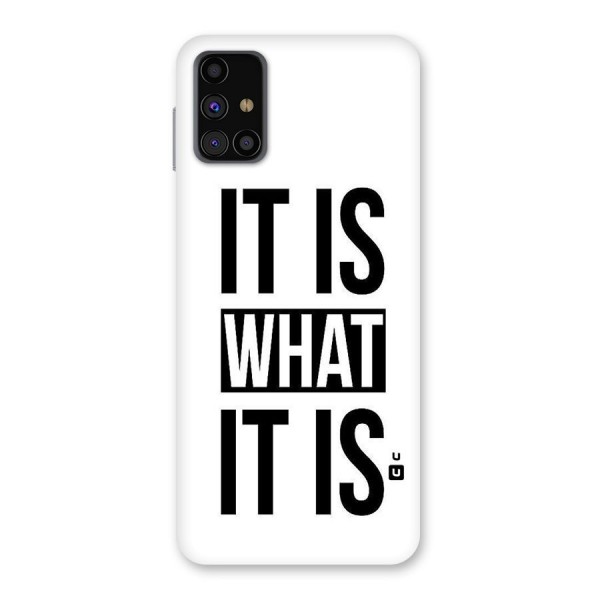 Itis What Itis Back Case for Galaxy M31s