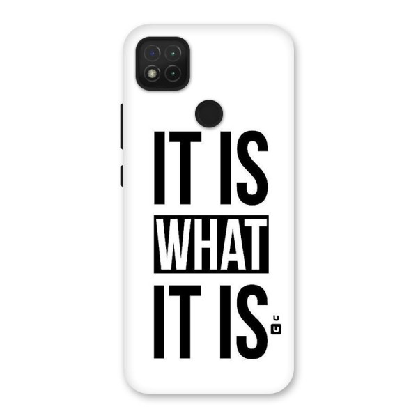 Itis What Itis Back Case for Redmi 9C