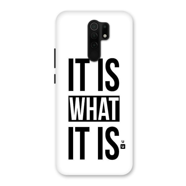 Itis What Itis Back Case for Redmi 9 Prime