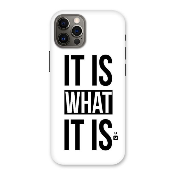 Itis What Itis Back Case for iPhone 12 Pro
