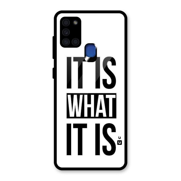 Itis What Itis Glass Back Case for Galaxy A21s