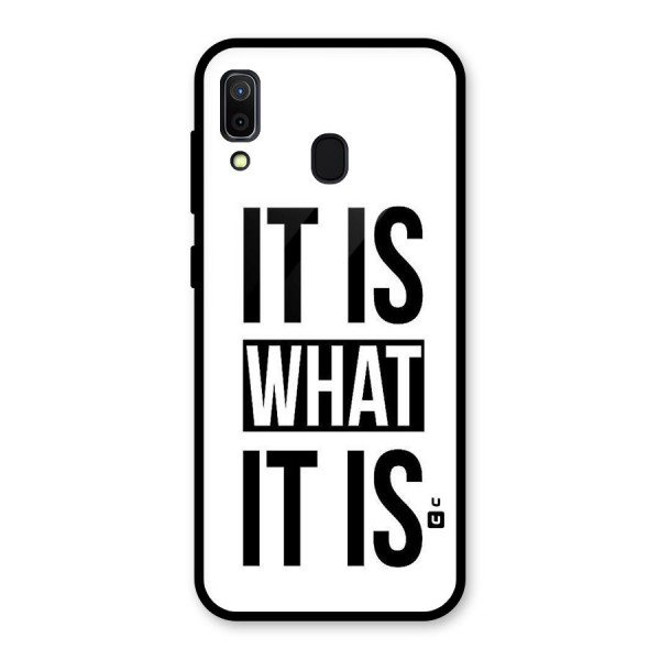 Itis What Itis Glass Back Case for Galaxy A30