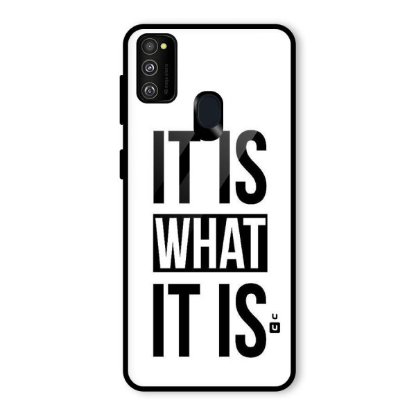 Itis What Itis Glass Back Case for Galaxy M21