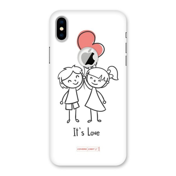 Its Love Back Case for iPhone XS Logo Cut