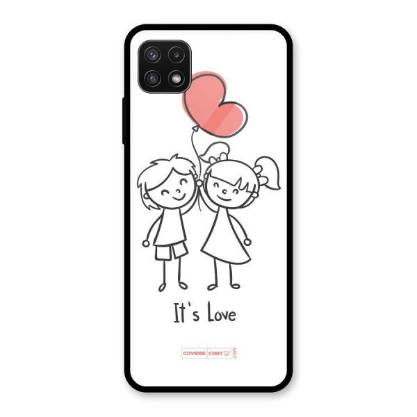 Its Love Glass Back Case for Galaxy A22 5G