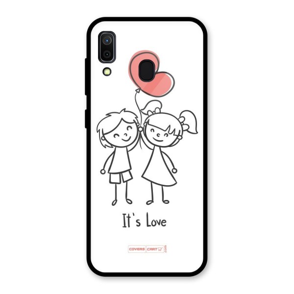 Its Love Glass Back Case for Galaxy A30