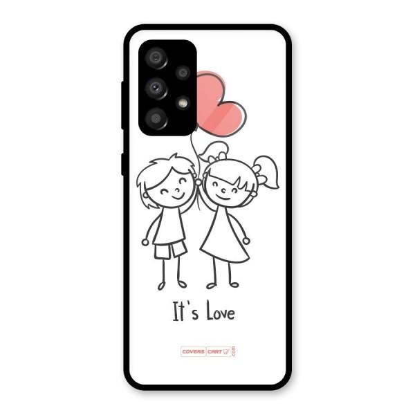 Its Love Glass Back Case for Galaxy A32