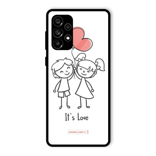 Its Love Glass Back Case for Galaxy A73 5G