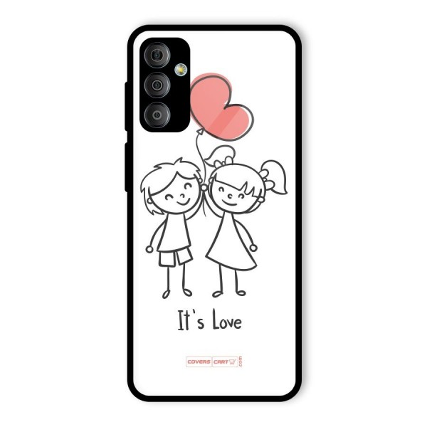 Its Love Glass Back Case for Galaxy F23