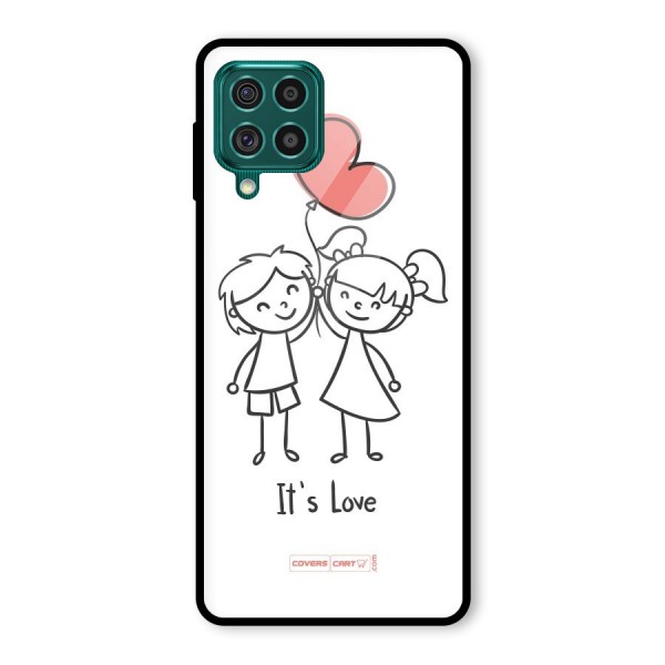 Its Love Glass Back Case for Galaxy F62