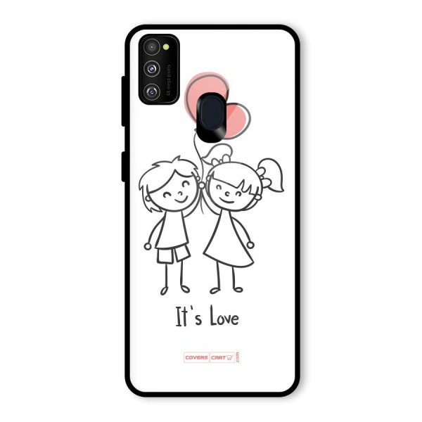 Its Love Glass Back Case for Galaxy M21