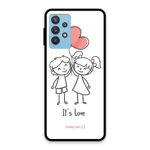 Its Love Glass Back Case for Galaxy M32 5G