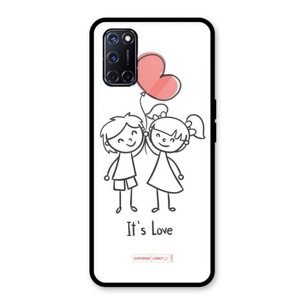 Its Love Glass Back Case for Oppo A52