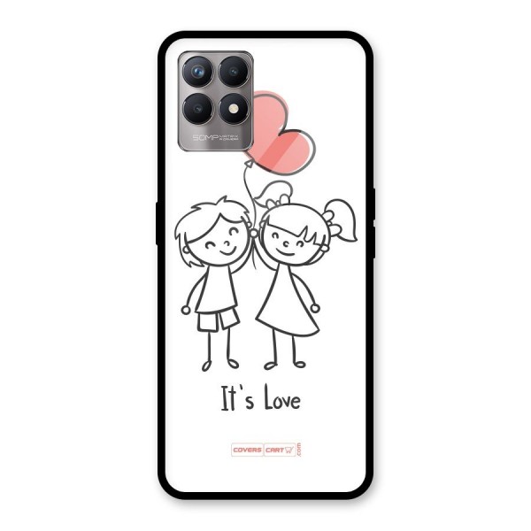 Its Love Glass Back Case for Realme 8i