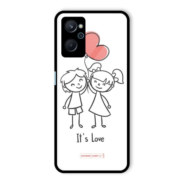 Its Love Glass Back Case for Realme 9i