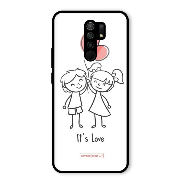 Its Love Glass Back Case for Redmi 9 Prime