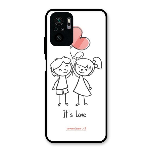 Its Love Glass Back Case for Redmi Note 10