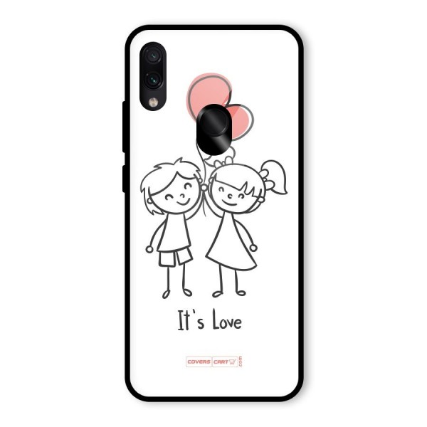 Its Love Glass Back Case for Redmi Note 7